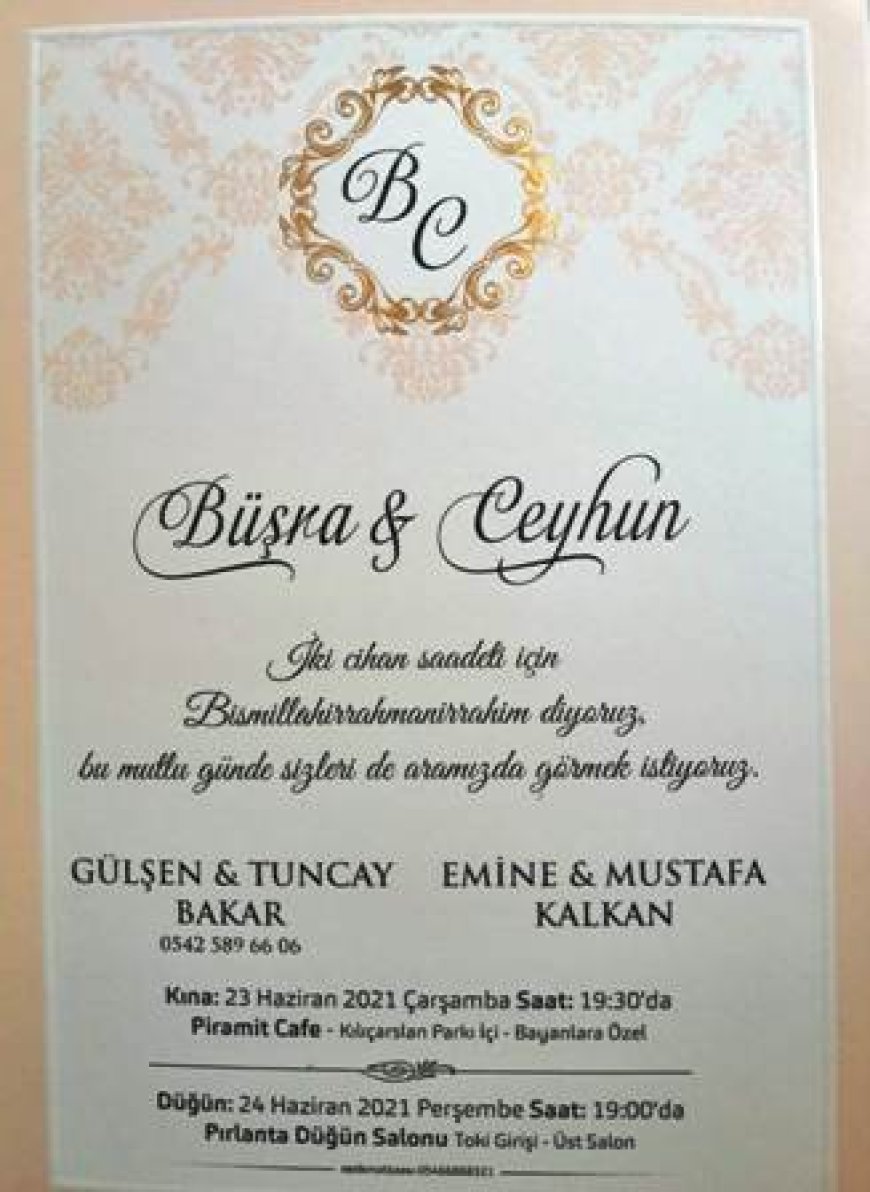 Büşra ve Ceyhun'un Düğün Törenleri