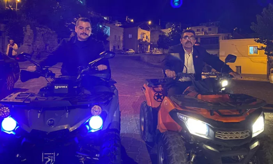 Güzelyurt Kaymakamı, ATV ile köyleri ziyaret etti